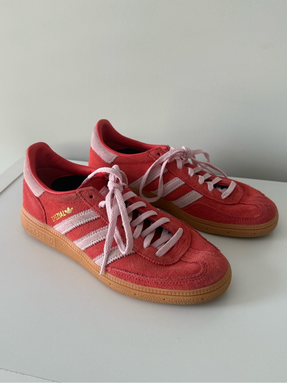 Adidas Spezials size 6.5 red and pink colorway